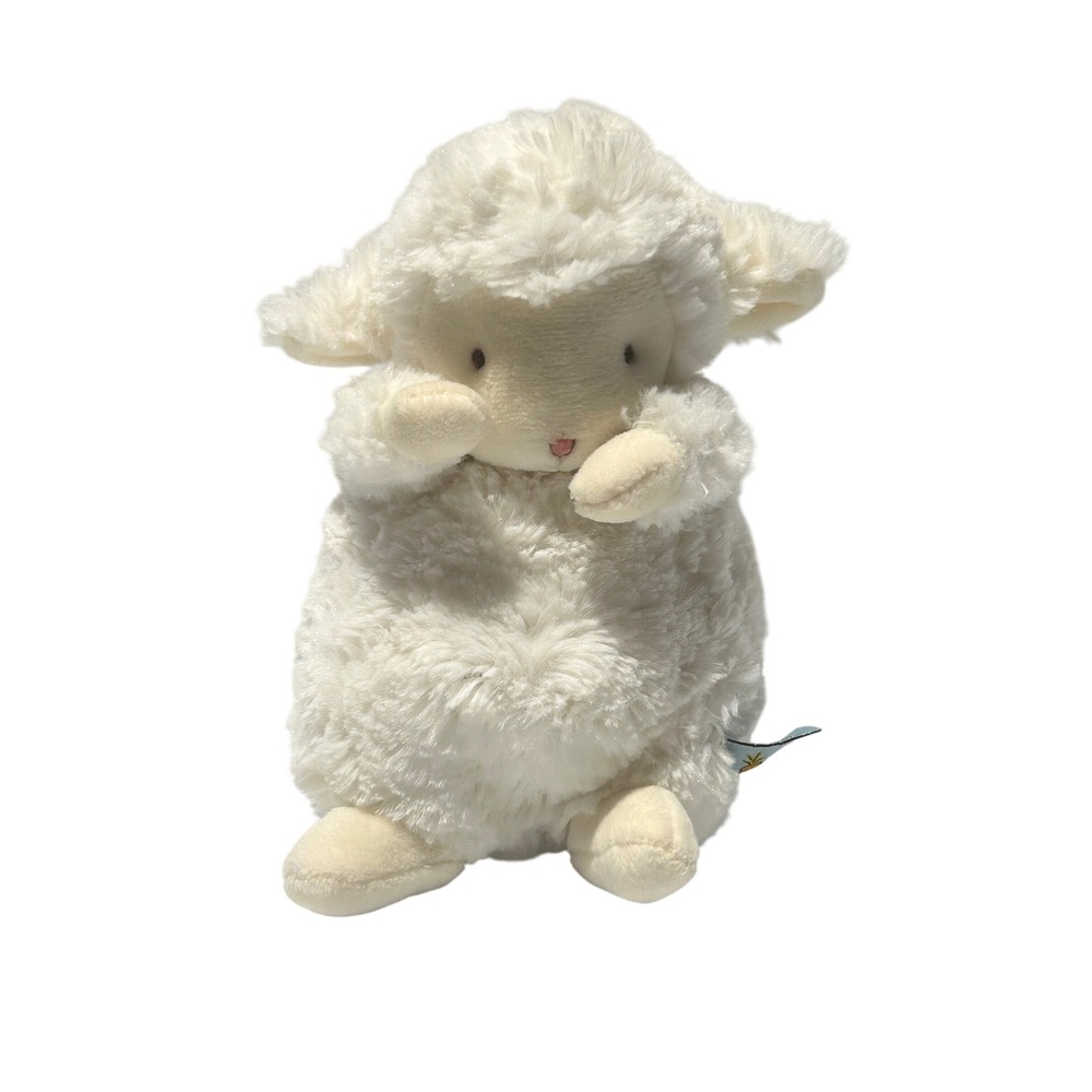 Bunnies By The Bay Wee Petals Lamb Sheep Baby Nursery Cream Shaggy Plush Animal